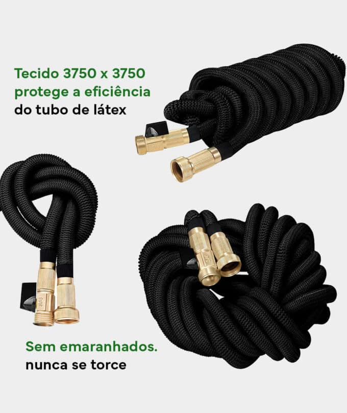 Mangueira de irrigação extensível e flexível