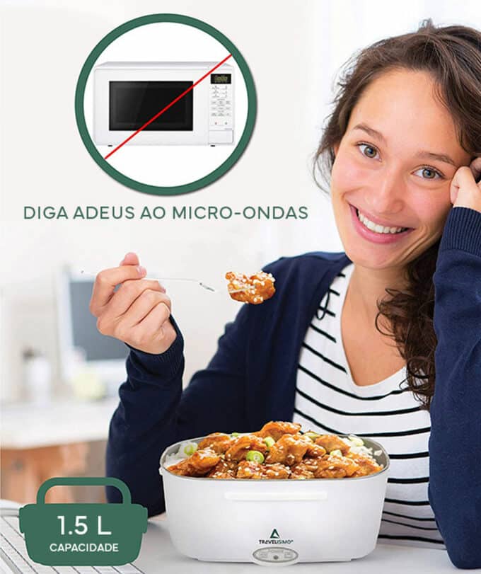 Lancheira térmica elétrica 2 em 1