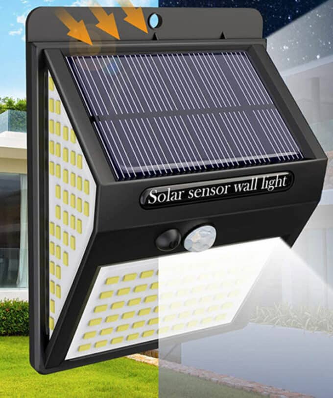 Luz solar exterior com sensor de movimento