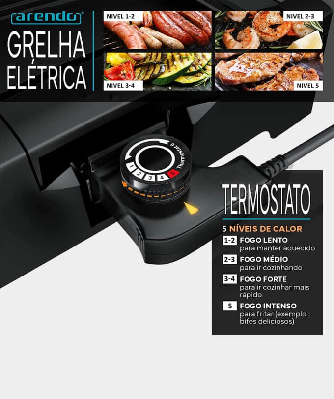 Grelha elétrica para churrasco
