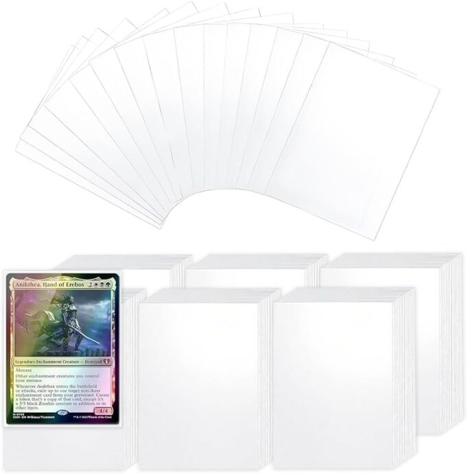 LAKJUOZ 300 capas para cartas, 66 x 91 mm, transparentes Card Sleeves para Yugioh, Mtg, capas cartas Pokemon